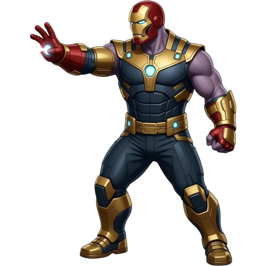Iron Man Throwing Laser On Thanos emoji