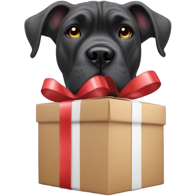 Female king corso with a box of chocolates in her mouth  emoji