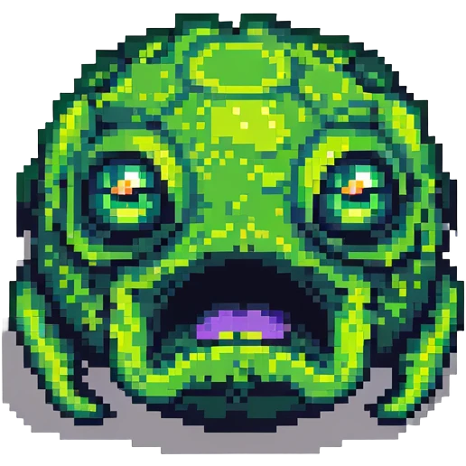 green slime monster with eyes emoji