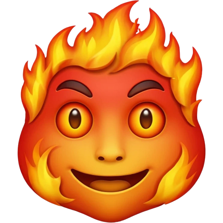 Sexy fire face emoji