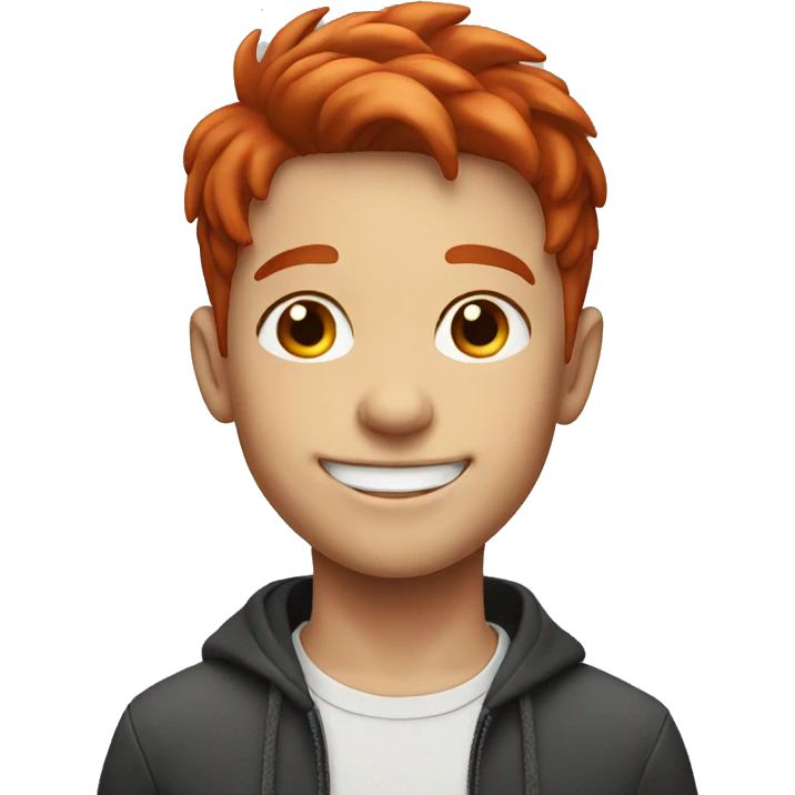 smiling boy with red hair emoji