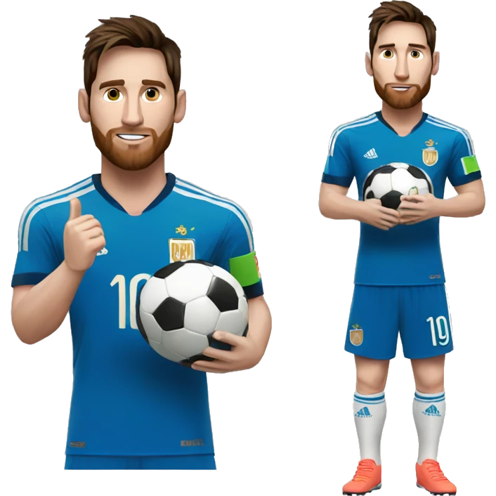 Messi avec la coupe du monde emoji
