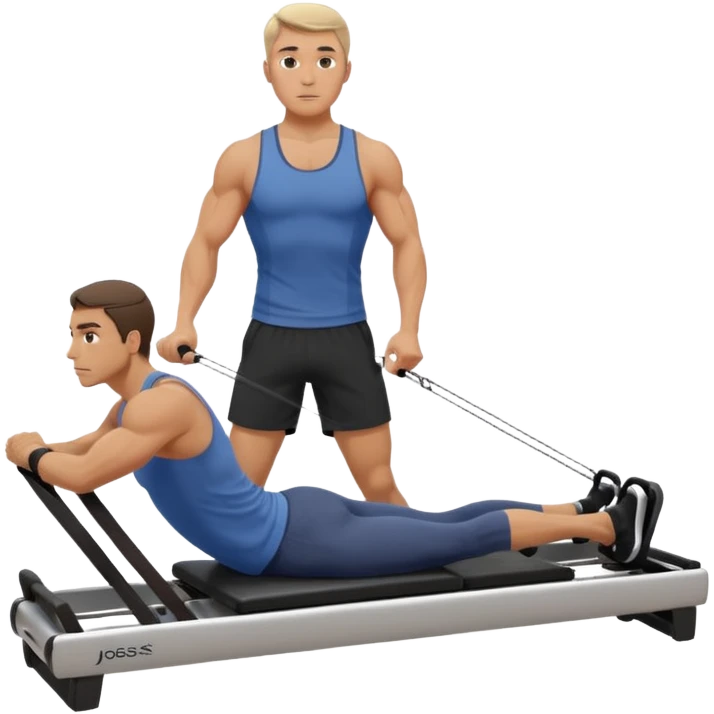 guy workout pilates reformer  emoji