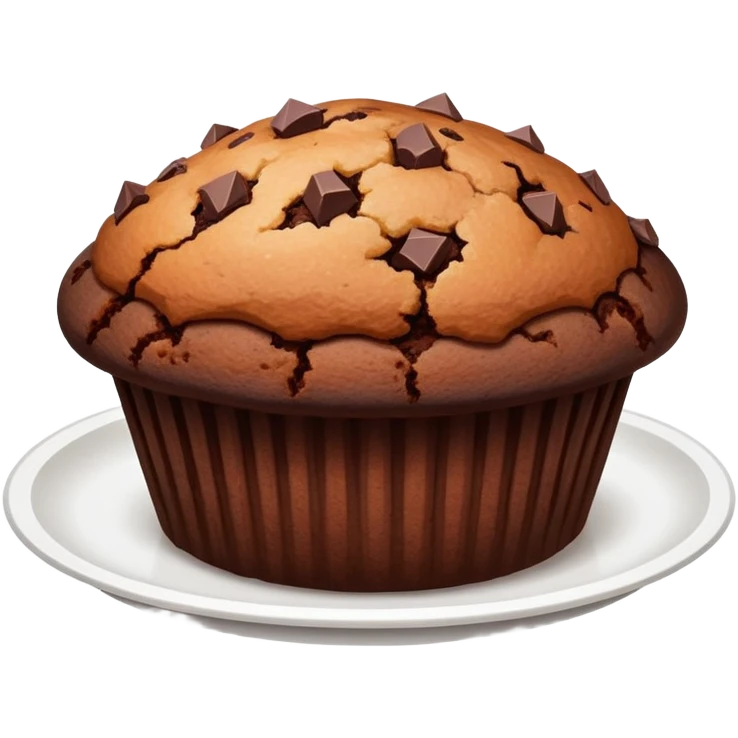 A tray with chocolate muffin emoji