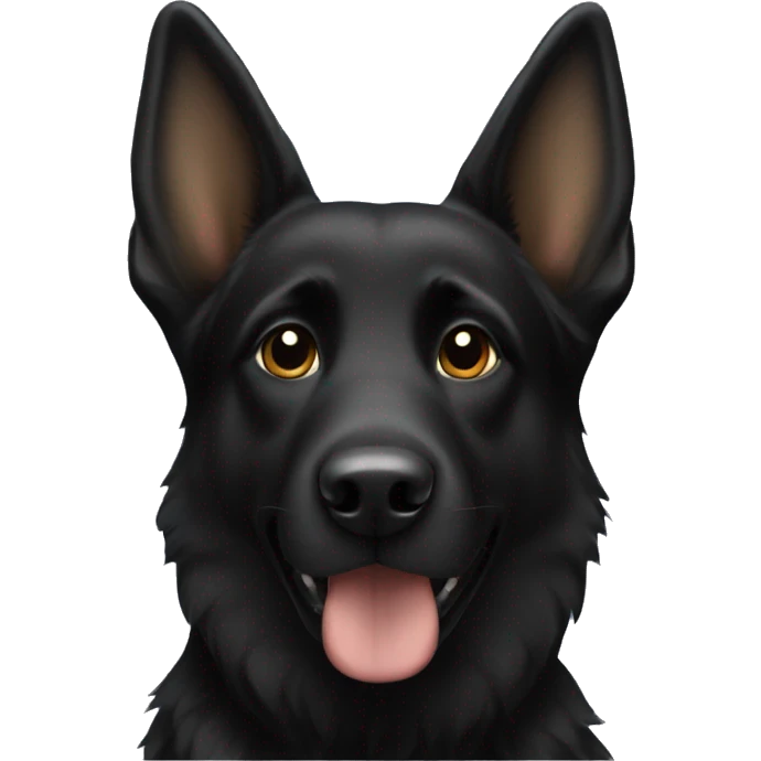 Black German Shepard Dog emoji