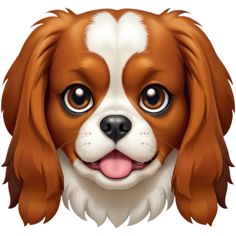 Cinematic Comical Tri-Colour Cavalier King Charles Spaniel Portrait Emoji, Head tilted dramatically with an exaggeratedly shocked or offended expression, short, silky tri-colour fur with bold black, white, and tan patches, wide, expressive brown eyes filled with exaggerated disbelief, Simplified yet hilariously expressive features, highly detailed, glowing with a slightly sassy glow, high shine, dramatic yet playful, stylized with an air of attitude, bright and endearing, soft glowing outline, capturing the essence of a sassy and over-the-top pup, so meme-worthy it feels like it could side-eye its way into internet fame instantly! emoji