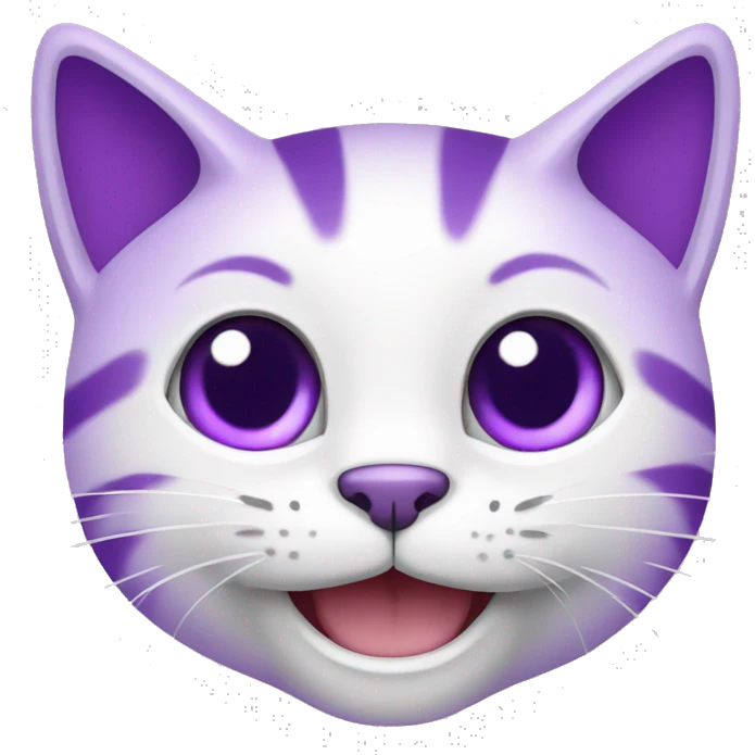 Gato morado sonriente emoji