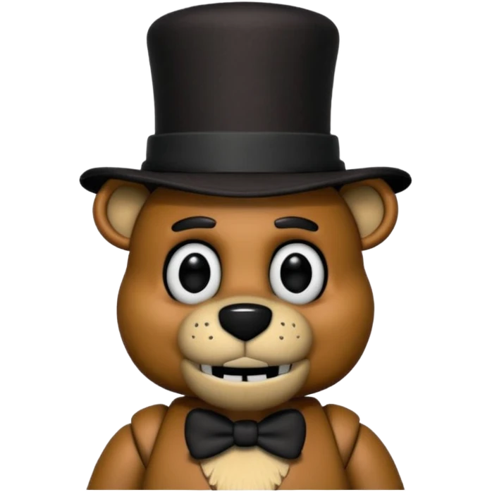 Freddy Fazbear (black small hat) from Five Nights At Freddy's Movie emoji