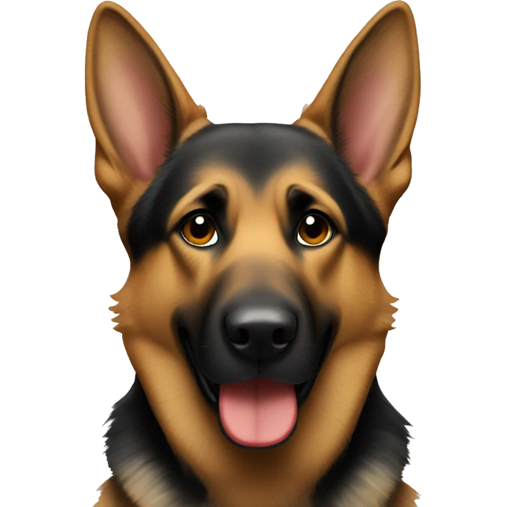 german shepherd with downturned ears  emoji