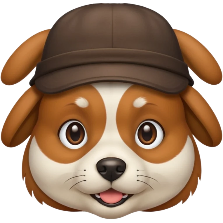 wearing a hat dog emoji