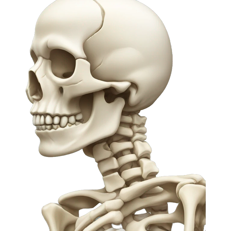 human anatomy showing bone part and skin of man emoji