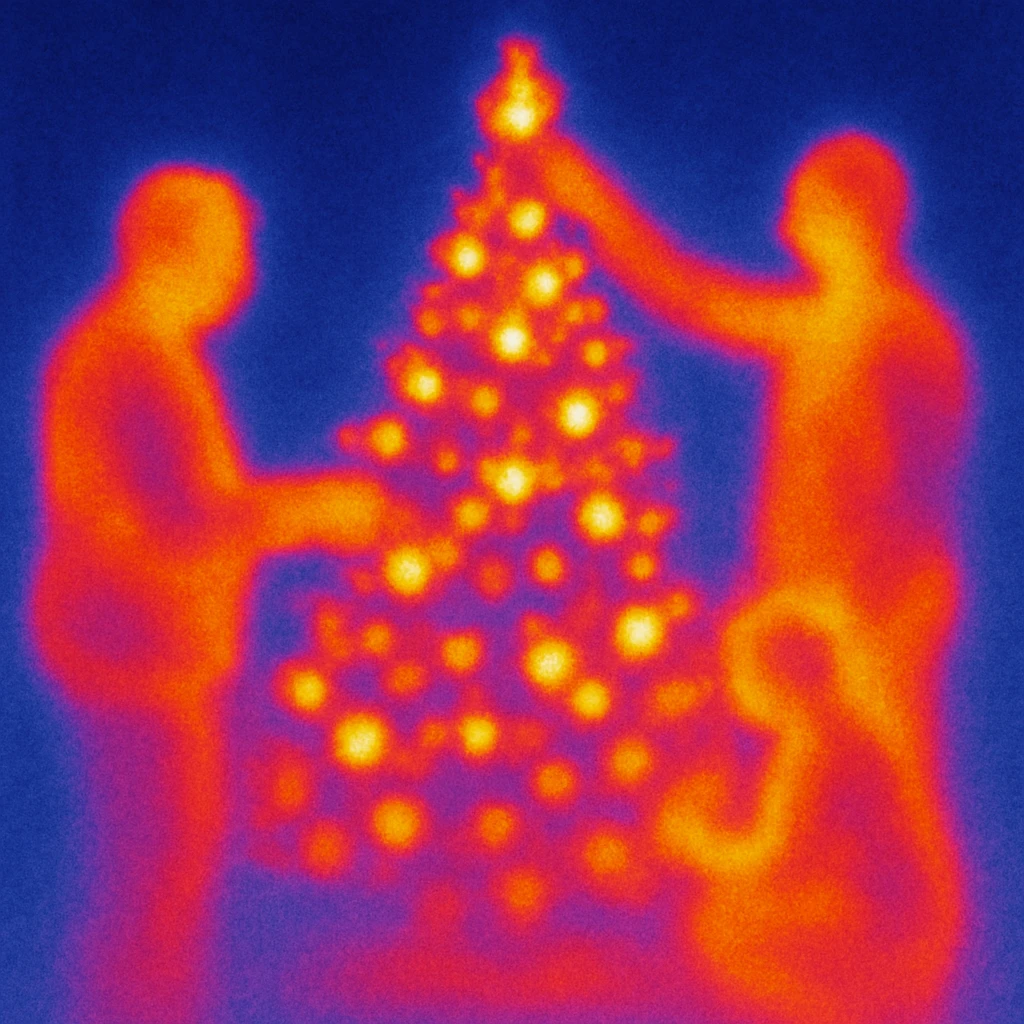 people decorating a Christmas tree emoji