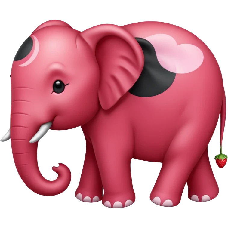 Make a yin yang strawberry elephant emoji