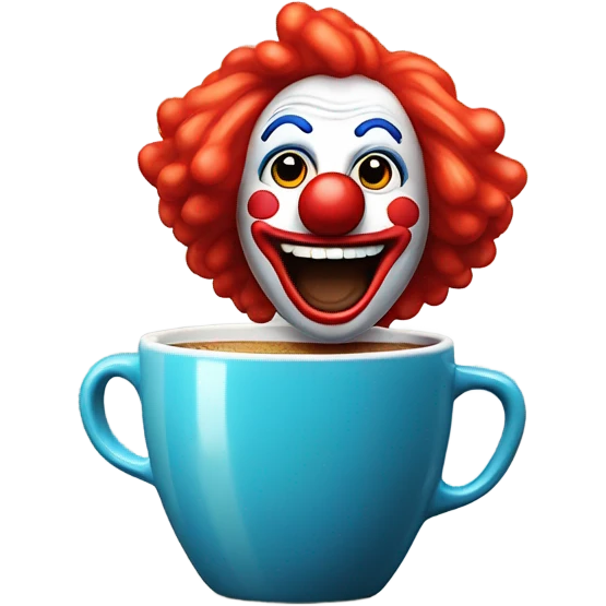 Espresso dressed as a clown also dancing provocatively emoji