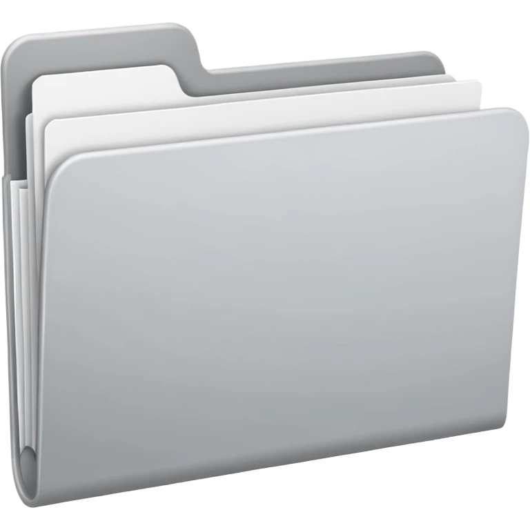white and gray folder empty emoji