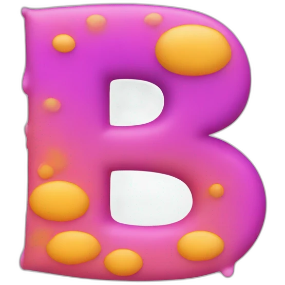 letter b in blob form emoji