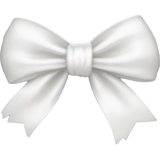 white satin bow emoji