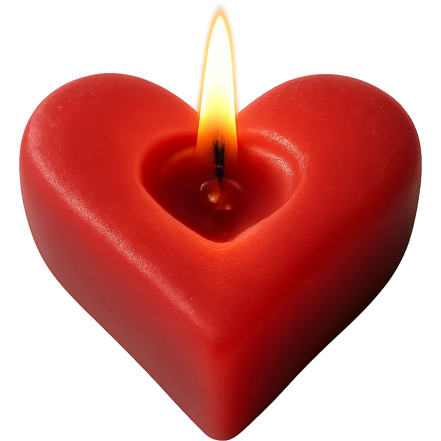 candle heart, remove background emoji