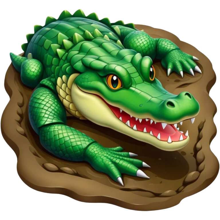 Alligator in the mud emoji