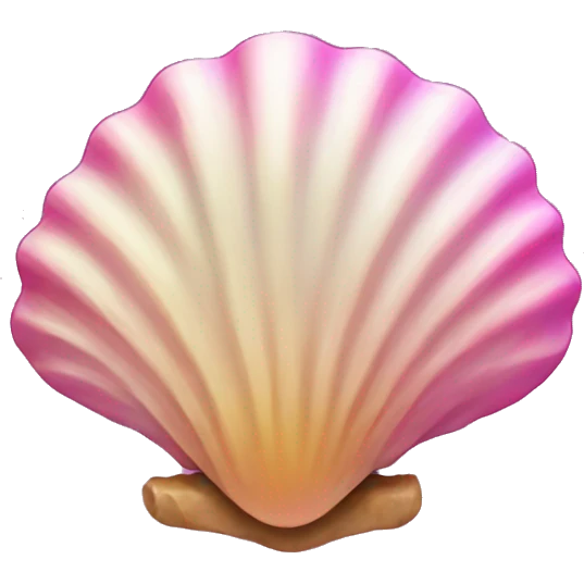 seashell with pink strokes emoji