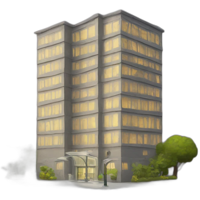 anthropomorphic building emoji