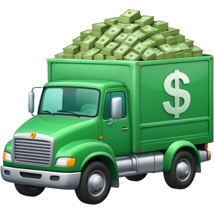 truck with money emoji