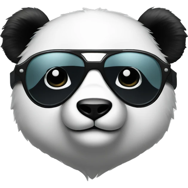 Panda wearing a hoodie with sunglasses emoji