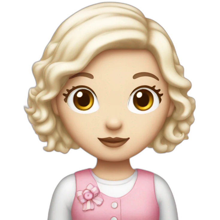 hello kitty white girl emoji