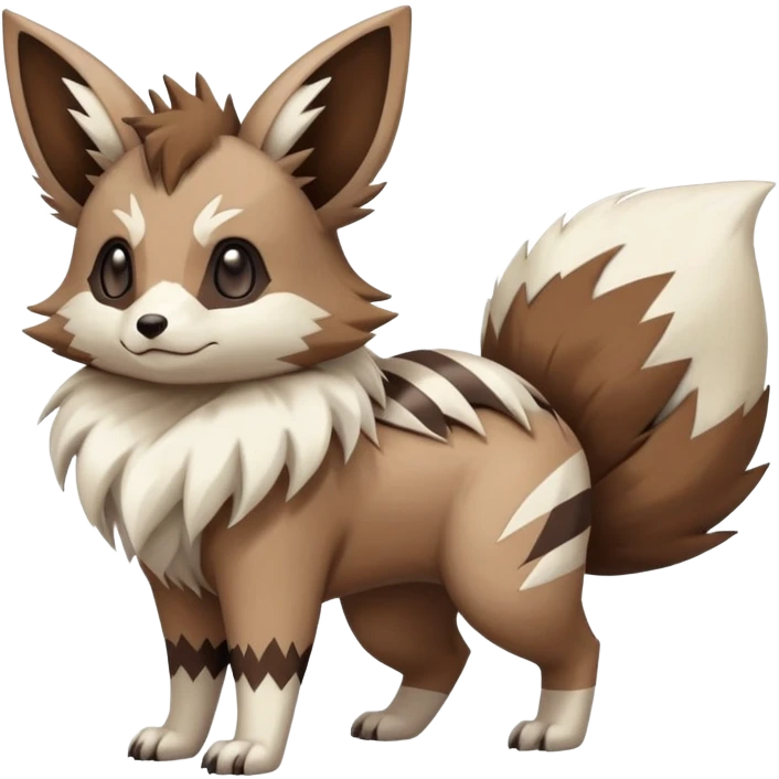 zigzagoon-Eevee-linoone-furret-Fakémon-hybrid-creature (full body)  emoji