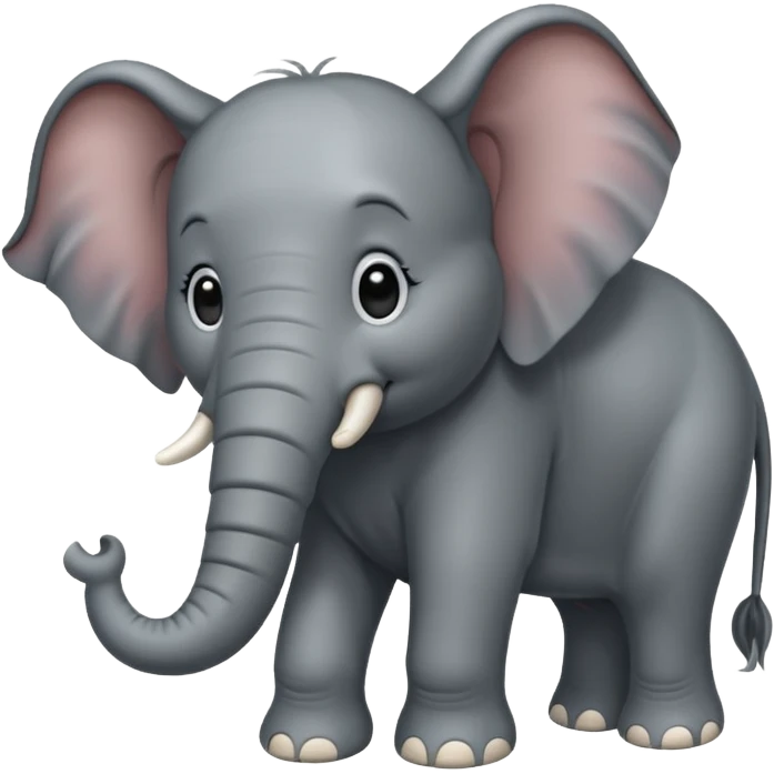  long haired elephant emoji