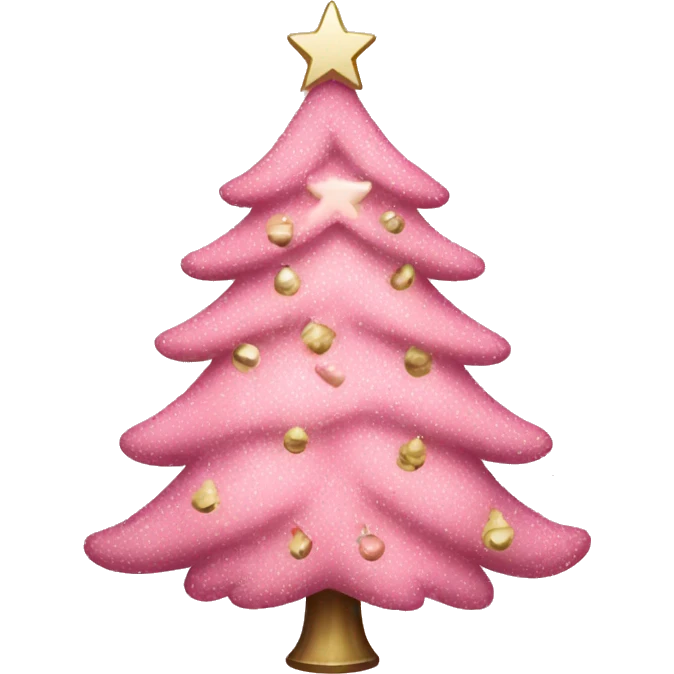 a pink vintage christmas tree  emoji
