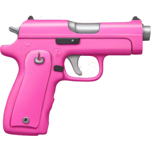 pink pistol with  pink bow emoji