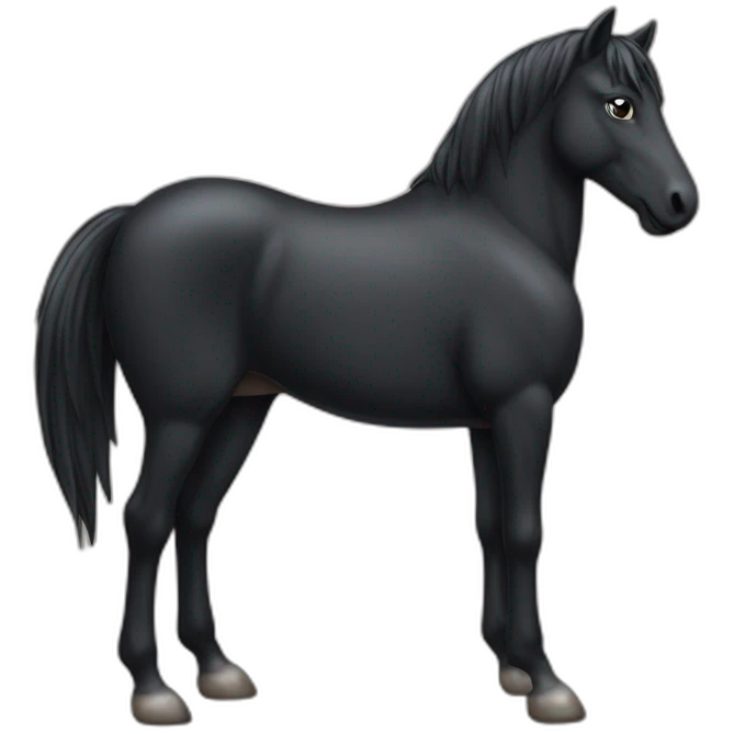 Ein schwarzes Pferd emoji