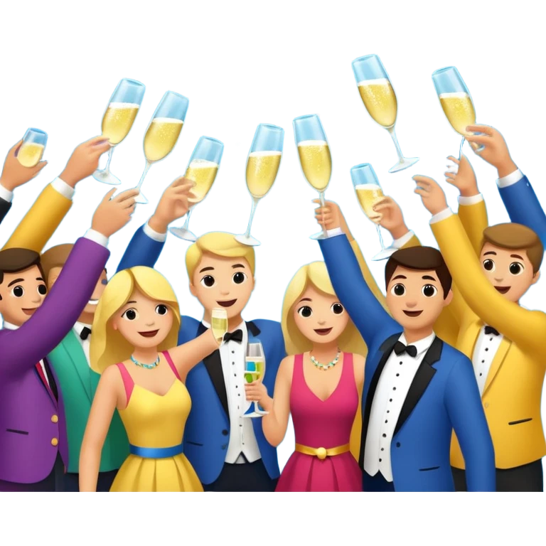 Maak een beeld voor een 50 jarig jubileum met veel kleur en confetti emoji