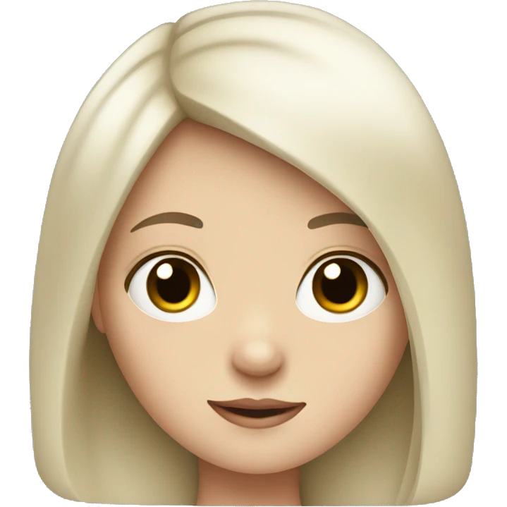 little white girl with black hair emoji