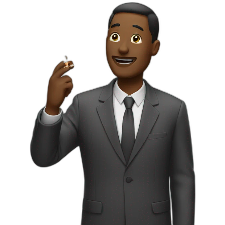 man clapping and smoking  emoji