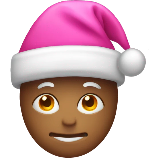 Pink Christmas hat emoji