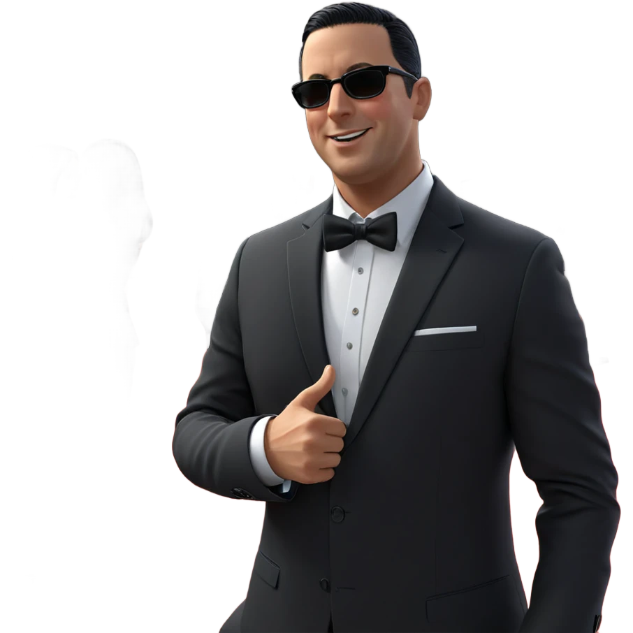 formal group with black hair emoji