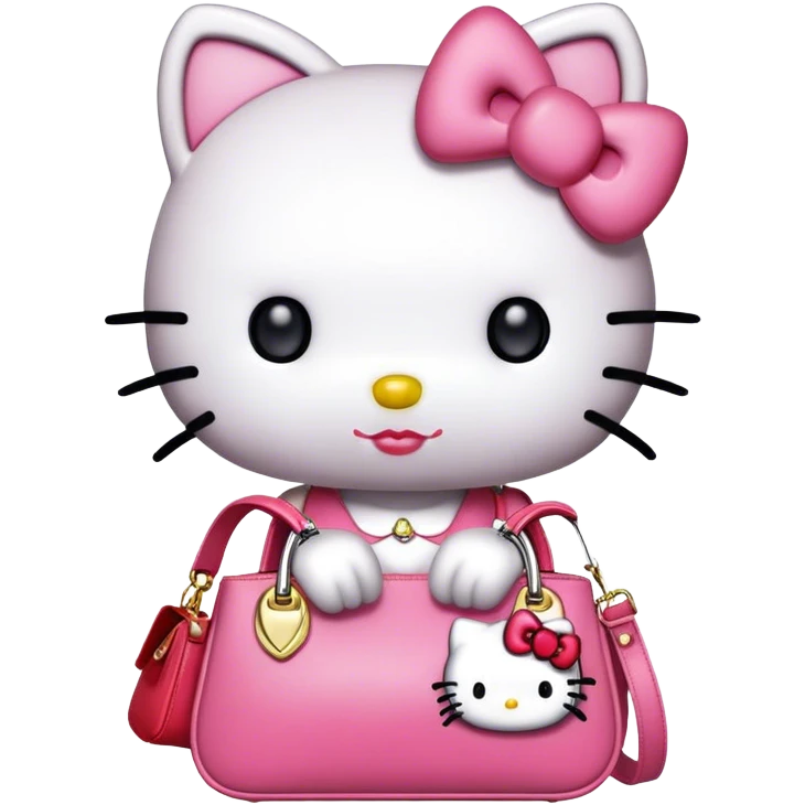Hello kitty with a handbag  emoji