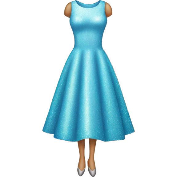 Sparkly pastel blue dress covered in glitter. emoji