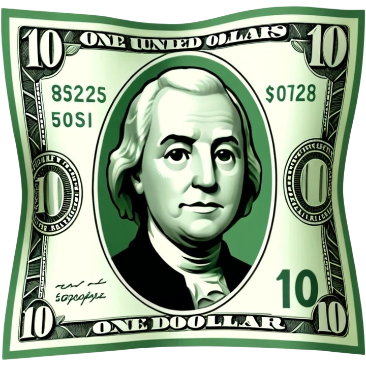 billete de 100 dolares emoji