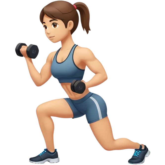 dumbbell lunges exercise emoji