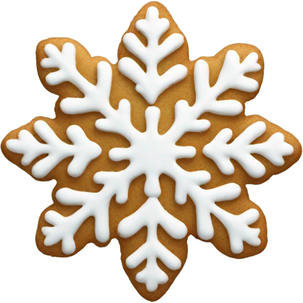 Christmas cookie snowflake shape  emoji