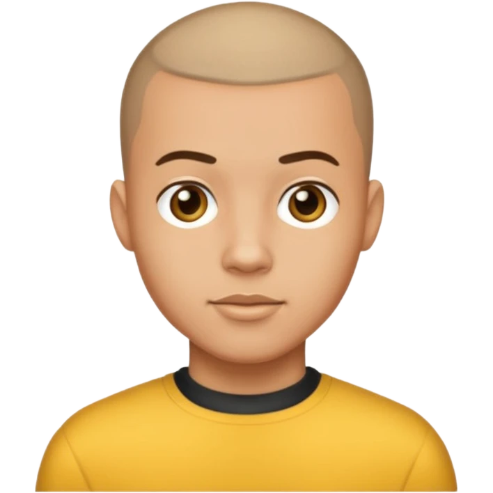 A light skin guy w a buss cut emoji