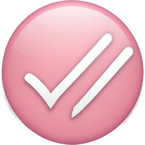 light pink tick (check mark for to do lists) emoji