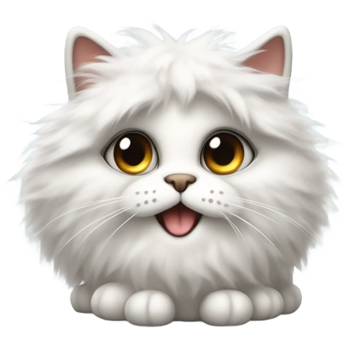 Marshmallow cat emoji