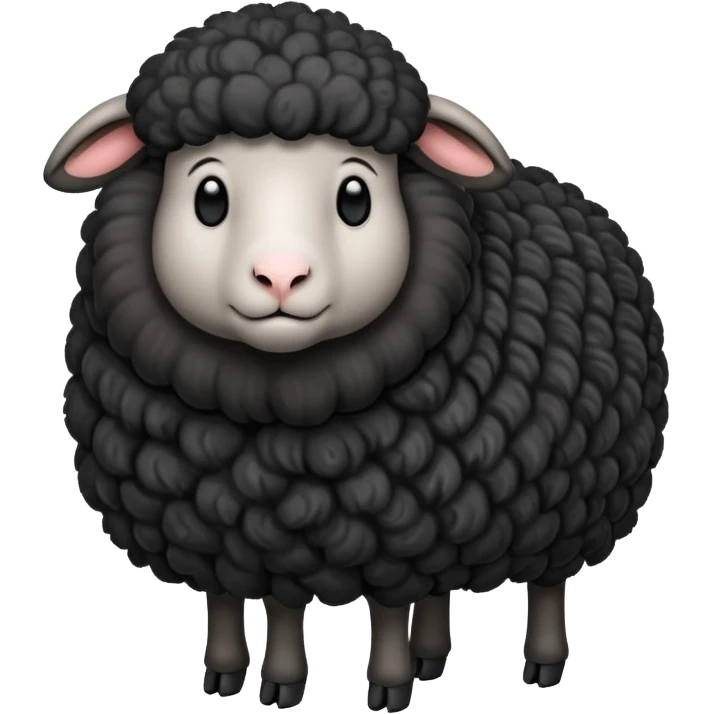 Emojin de una oveja negra cuerpo completo  emoji