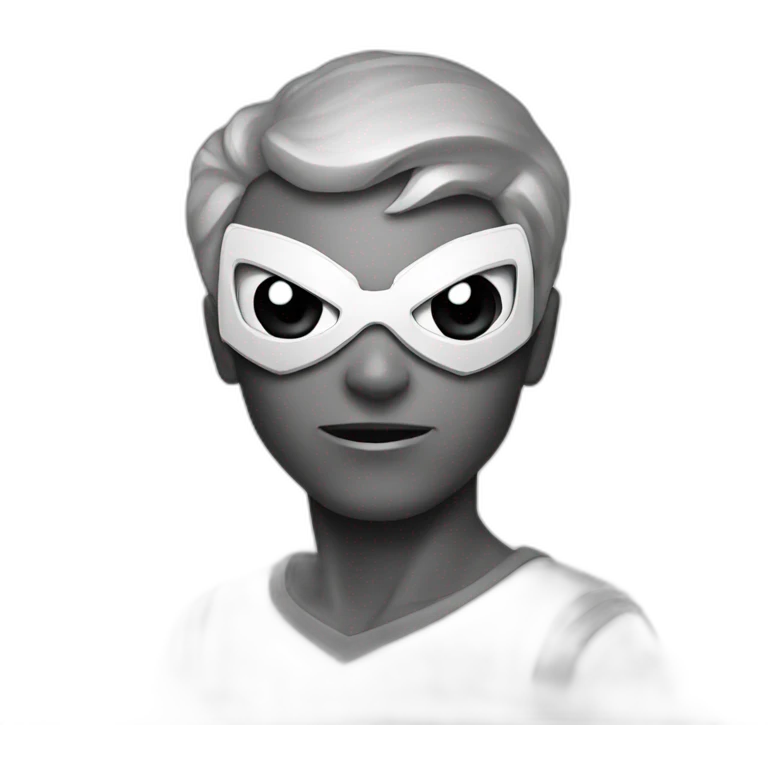 Spiderman black and white emoji