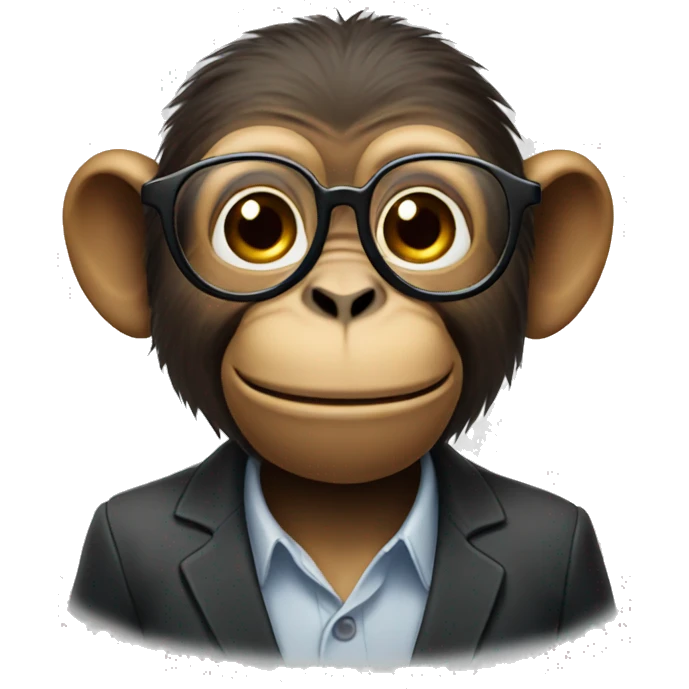 Monkey with glasses emoji