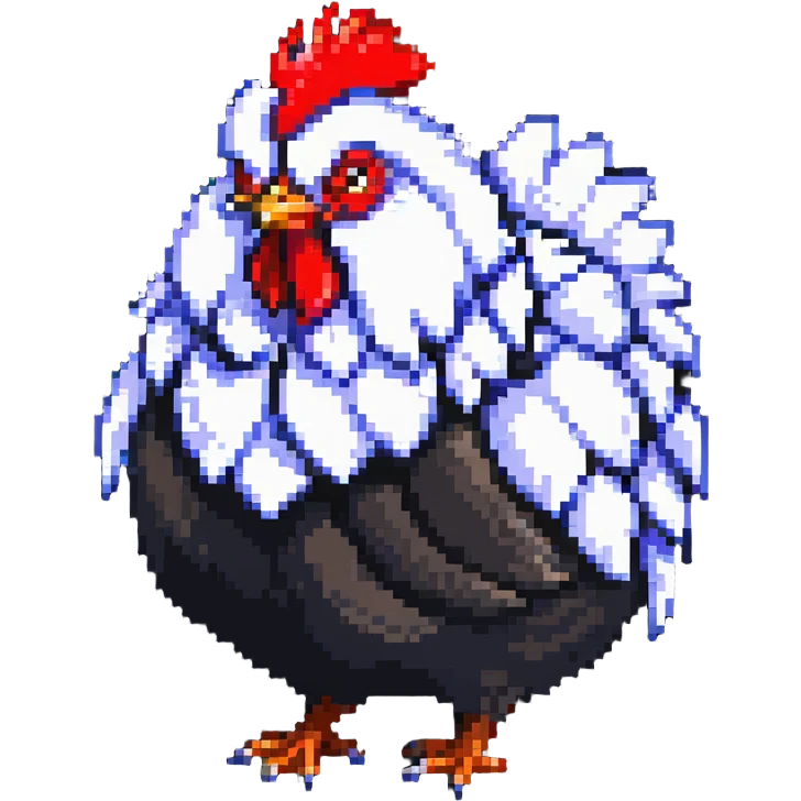 fluffy hen emoji